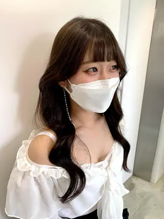 ロング カラー ヘアアレンジ 新宿♥ハッシュカット 暖色カラー♥Unaのヘアスタイル