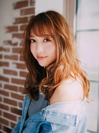 セミロング カラー パーマ 【公式】amble luxe池袋東口🩷のヘアスタイル