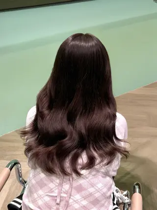セミロング カラー 💖韓国カラー エクステmikotoのヘアスタイル
