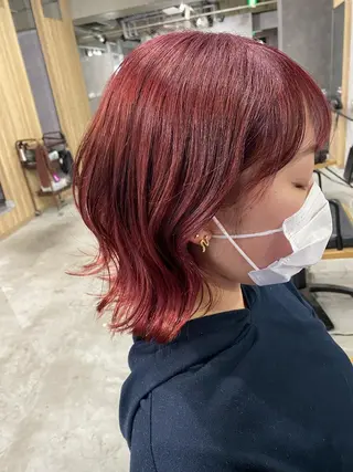 ミディアム カラー 髪質改善/レイヤー カット手塚奨のヘアスタイル