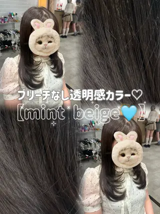 ロング カラー 結べるレイヤー/ 透明感カラー/和奏のヘアスタイル