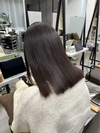 ミディアム パーマ 🍒モテ暖色カラー × うる艶✧ ゆなのヘアスタイル