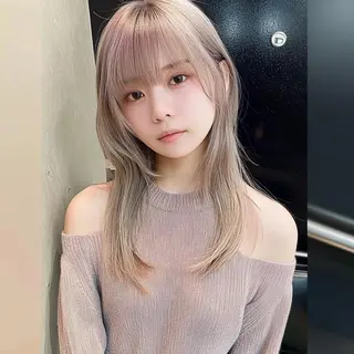 セミロング カラー 奈良天理 mihoのヘアスタイル