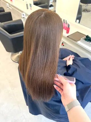 ロング カラー NANO/ ブリーチ×レイヤーのヘアスタイル