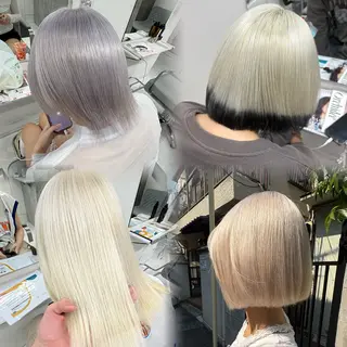 ミディアム カラー 【ときめき屋さん🎀 ハイトーン大和🎀】のヘアスタイル