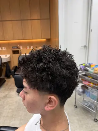 ショート パーマ メンズ fifth天神 パーマ特化/石橋航海のヘアスタイル