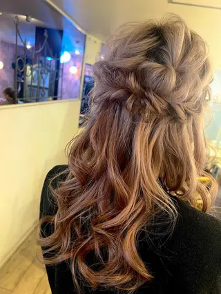 ロング カラー ヘアアレンジ 早朝、日祝セット🉑 TSUBASAのヘアスタイル