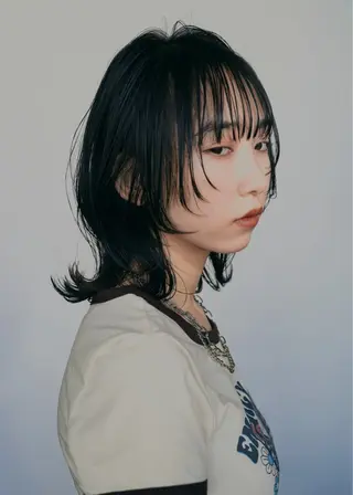 ミディアム enx天王町店 伊藤 愛央のヘアスタイル