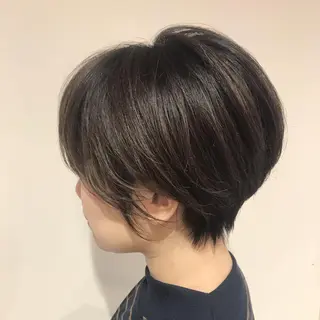 ショート カラー 髪質改善カラー韓国風 レイヤーtudaのヘアスタイル