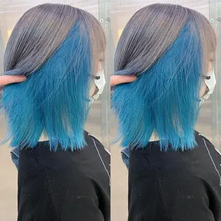 セミロング カラー yoriダブルカラー 代表すがわらのヘアスタイル