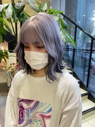 カラー センターパート/カラ ーメッシュ📍ユリのヘアスタイル