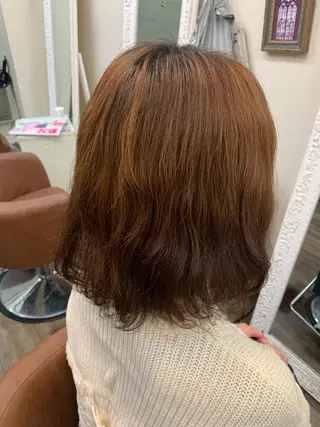 ミディアム パーマ 川畑 花菜のヘアスタイル