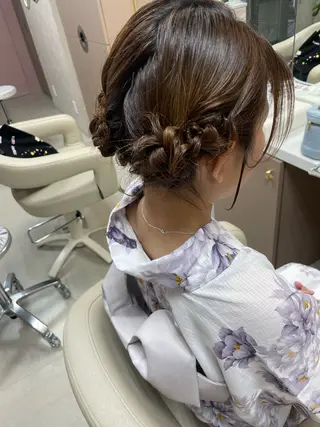 ミディアム ヘアアレンジ 坂本 沙也加のヘアスタイル