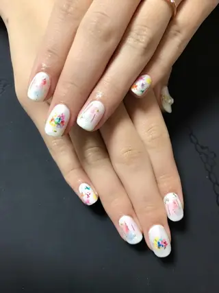 ネイル モチの良さ◉ フィルインネイル♡のネイルデザイン