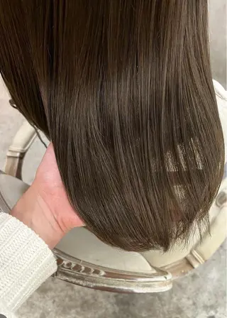 ロング カラー ヘアアレンジ レイヤー/グレージュ 🤍奥開梨恵のヘアスタイル