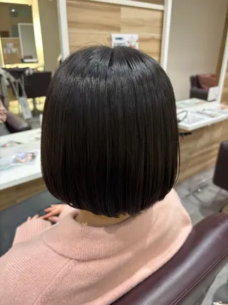 ミディアム 長岡 明音のヘアスタイル
