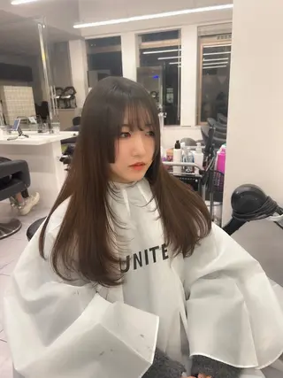 ロング カラー パーマ ヘアアレンジ メンズ キッズ ブリーチなしカラー/ ブラウン/レイヤーのヘアスタイル
