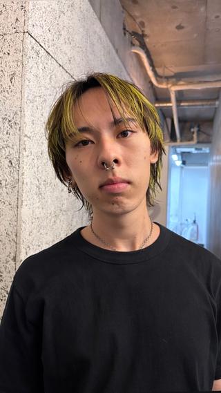 カラー メンズ ウルフパーマ モデル募集/廣田歩のヘアスタイル