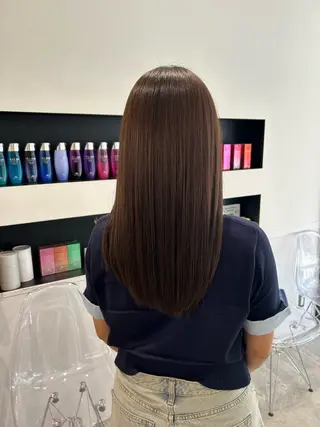 ロング カラー himari💜 酸性ストレートのヘアスタイル