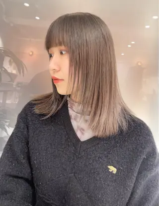 ミディアム 盛れる透明感カラー momokaのヘアスタイル