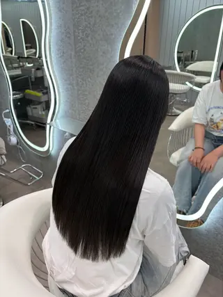 ロング ヘアアレンジ 大宮縮毛矯正🩵 レイヤー 佐藤和のヘアスタイル