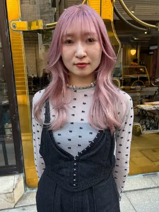 ロング カラー ヘアアレンジ ブリーチ矯正髪質改善 ✨オオエタクミのヘアスタイル