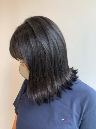 ミディアム カラー ヘアアレンジ 加藤 綾華のヘアスタイル