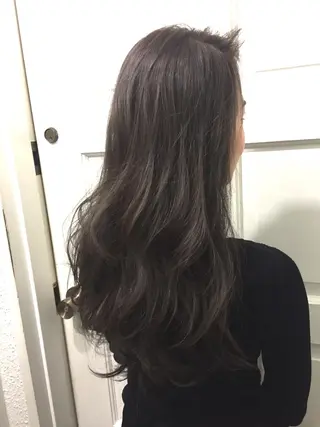 ミディアム セミロング ロング カラー 若杉 諒のヘアスタイル