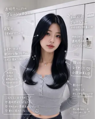 セミロング カラー 💛ミルクティー 色落ち可愛い💛のヘアスタイル