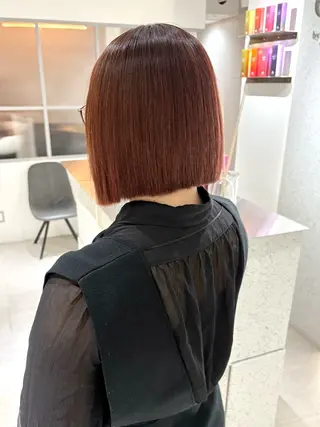 ショート カラー 髪質改善 縮毛矯正/ レイヤー/銀座/本木のヘアスタイル