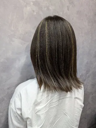 カラー ミディアム キッズ 佐藤 璃咲のヘアスタイル