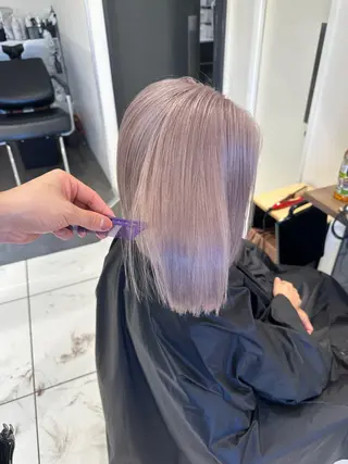 ミディアム カラー ノンダメージ髪質改善 カラー💎/KURAのヘアスタイル