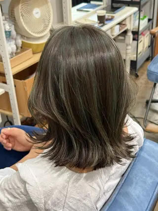 セミロング カラー Snaly カラー特化ページのヘアスタイル