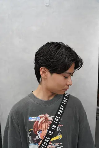 メンズ パーマ メンズ特化 石田はるむのヘアスタイル