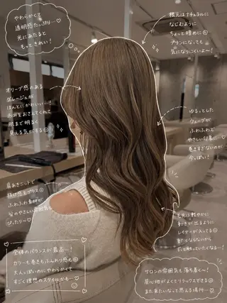 ロング 韓国レイヤー×透明感 カラー/山崎一輝のヘアスタイル