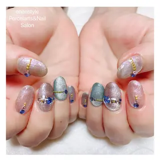 ミディアム ネイル 🐾enen style 🐾のネイルデザイン