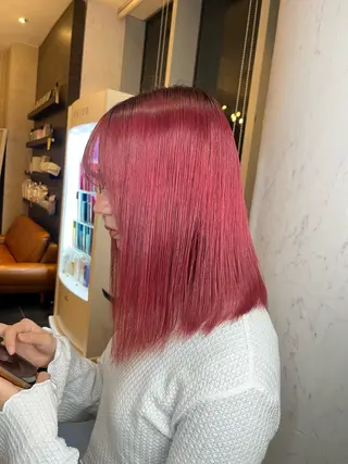 カラー 盛れる顔周り✨韓国式 レイヤーkanatoのヘアスタイル
