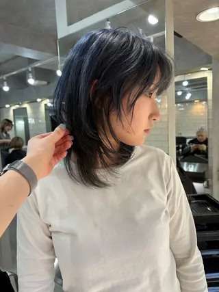 セミロング 褒められる ハイトーン⭐️カノンのヘアスタイル
