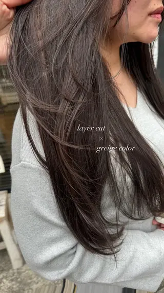ロング カラー 能隅あいかFLEAR 口コミ⭐️5.0⭐️のヘアスタイル