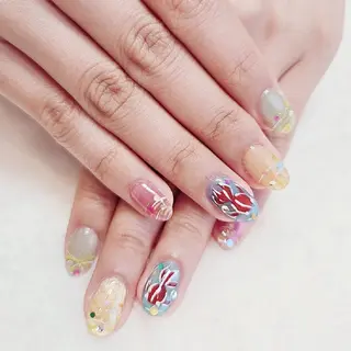ネイル 手描きアート&推し活 🌟Wisteriaのネイルデザイン