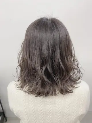 ミディアム 豊中駅3分eha レッスンモデルのヘアスタイル