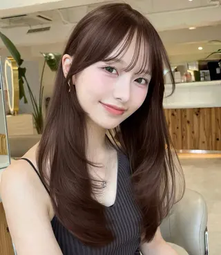 ロング 長野 美沙のヘアスタイル