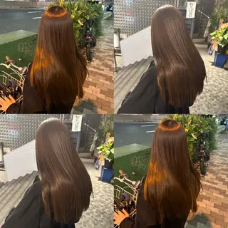 セミロング 江坂トレンド韓国風 髪質改善shinoのヘアスタイル