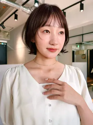 ショート カラー パーマ kazuki【顔周り ×レイヤーカット】のヘアスタイル