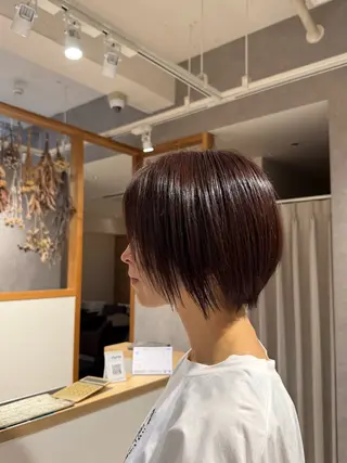 ショート カラー anju.カット 透明感カラー/パーマのヘアスタイル