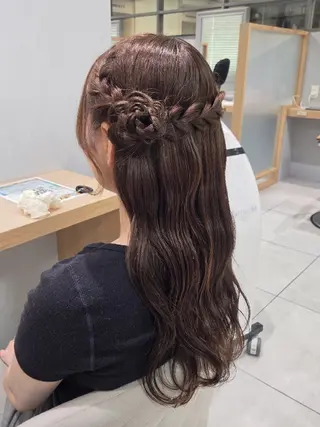 ロング ヘアアレンジ アズ🫧ダメージレス カラー💫/マツエクのヘアスタイル