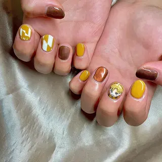 ショート カラー パーマ ヘアアレンジ メンズ キッズ ネイル マツエク・マツパ el. by Aoのネイルデザイン