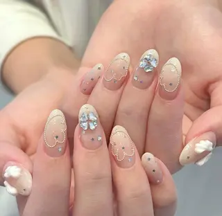 ネイル By moonネイル 🌷ワンホン/韓国風のネイルデザイン