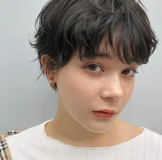 ショート ボブ♡柔らかいカラー 實松栞理のヘアスタイル