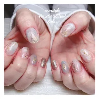 ミディアム ネイル 🐾enen style 🐾のネイルデザイン